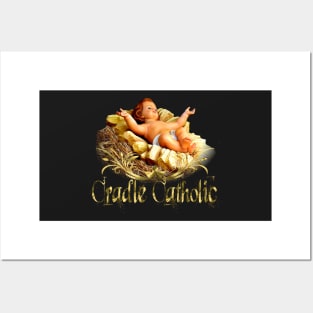 Christmas Jesus Nativity Manger Cradle Catholic Posters and Art